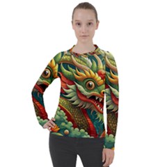 Chinese New Year ¨c Year Of The Dragon Women s Pique Long Sleeve T-shirt