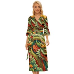 Chinese New Year ¨c Year Of The Dragon Midsummer Wrap Dress
