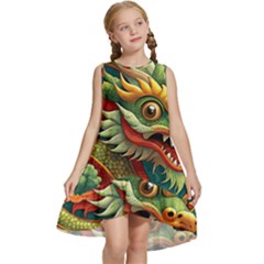 Chinese New Year ¨c Year Of The Dragon Kids  Frill Swing Dress