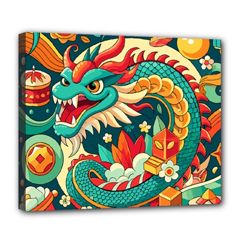 Chinese New Year ¨c Year Of The Dragon Deluxe Canvas 24  X 20  (stretched)