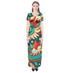 Chinese New Year – Year of the Dragon Short Sleeve Maxi Dress