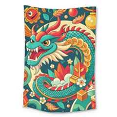 Chinese New Year ¨c Year Of The Dragon Large Tapestry by Valentinaart
