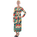 Chinese New Year – Year of the Dragon Velvet Maxi Wrap Dress