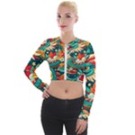 Chinese New Year – Year of the Dragon Long Sleeve Cropped Velvet Jacket