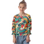 Chinese New Year – Year of the Dragon Kids  Cuff Sleeve Top