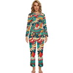 Chinese New Year – Year of the Dragon Womens  Long Sleeve Lightweight Pajamas Set