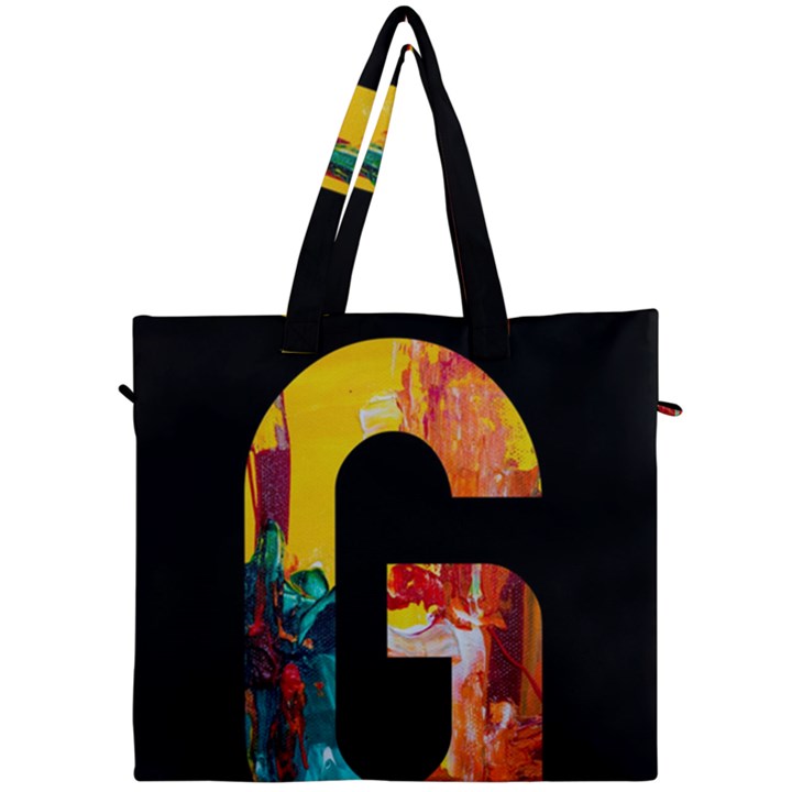 Abstract, Dark Background, Black, Typography,g Canvas Travel Bag