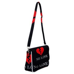 No Love, Broken, Emotional, Heart, Hope Shoulder Bag With Back Zipper by nateshop