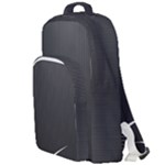 S Black Fingerprint, Black, Edge Double Compartment Backpack