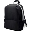 S Black Fingerprint, Black, Edge Zip Up Backpack View1