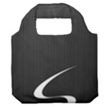 S Black Fingerprint, Black, Edge Premium Foldable Grocery Recycle Bag