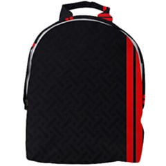 Abstract Black & Red, Backgrounds, Lines Mini Full Print Backpack by nateshop