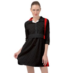 Abstract Black & Red, Backgrounds, Lines Mini Skater Shirt Dress by nateshop