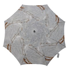 Gray Light Marble Stone Texture Background Hook Handle Umbrellas (large) by Cemarart