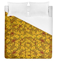 Blooming Flowers Of Lotus Paradise Duvet Cover (queen Size) by pepitasart