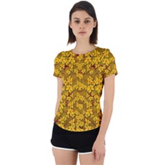 Blooming Flowers Of Lotus Paradise Back Cut Out Sport T-shirt