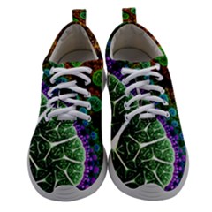 Digital Art Fractal Abstract Artwork 3d Floral Pattern Waves Vortex Sphere Nightmare Women Athletic Shoes by Cemarart