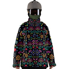 Mexican Folk Art Seamless Pattern Men s Zip Ski And Snowboard Waterproof Breathable Jacket by Bedest
