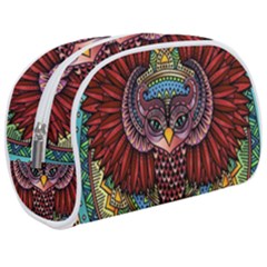Colorful Owl Art Red Owl Make Up Case (medium) by Bedest