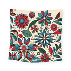 Flora Pattern Flower Square Tapestry (small) by Grandong