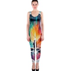 Starry Night Wanderlust: A Whimsical Adventure One Piece Catsuit by stine1