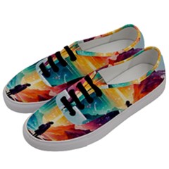 Starry Night Wanderlust: A Whimsical Adventure Men s Classic Low Top Sneakers by stine1