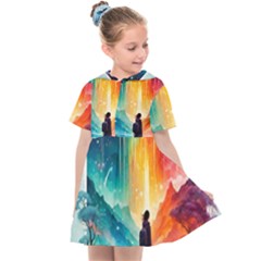 Starry Night Wanderlust: A Whimsical Adventure Kids  Sailor Dress by stine1