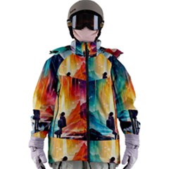 Starry Night Wanderlust: A Whimsical Adventure Women s Zip Ski And Snowboard Waterproof Breathable Jacket by stine1