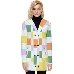 Board Pictures Chess Background Button Up Hooded Coat  by Maspions