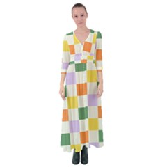 Board Pictures Chess Background Button Up Maxi Dress by Maspions