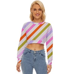 Lines Geometric Background Lightweight Long Sleeve Sweatshirt