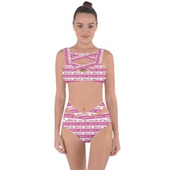Breathe In Life, Breathe Out Love Text Motif Pattern Bandaged Up Bikini Set  by dflcprintsclothing