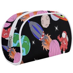 Girl Bed Space Planets Spaceship Rocket Astronaut Galaxy Universe Cosmos Woman Dream Imagination Bed Make Up Case (large) by Maspions