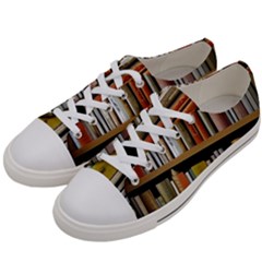 Book Nook Books Bookshelves Comfortable Cozy Literature Library Study Reading Reader Reading Nook Ro Men s Low Top Canvas Sneakers