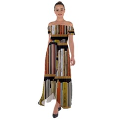 Book Nook Books Bookshelves Comfortable Cozy Literature Library Study Reading Reader Reading Nook Ro Off Shoulder Open Front Chiffon Dress by Maspions