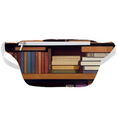Book Nook Books Bookshelves Comfortable Cozy Literature Library Study Reading Room Fiction Entertain Waist Bag  by Maspions