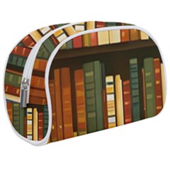 Books Bookshelves Library Fantasy Apothecary Book Nook Literature Study Make Up Case (medium) by Grandong