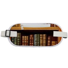 Room Interior Library Books Bookshelves Reading Literature Study Fiction Old Manor Book Nook Reading Rounded Waist Pouch by Grandong