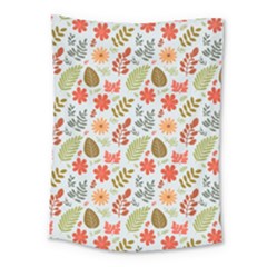 Background Pattern Flowers Design Leaves Autumn Daisy Fall Medium Tapestry by Maspions