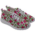 Flowers Leaves Roses Pattern Floral Nature Background Mens Athletic Shoes View3