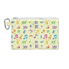 Seamless Pattern Musical Note Doodle Symbol Canvas Cosmetic Bag (medium) by Apen