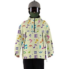 Seamless Pattern Musical Note Doodle Symbol Men s Ski And Snowboard Waterproof Breathable Jacket by Apen
