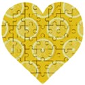 Lemon Fruits Slice Seamless Pattern Wooden Puzzle Heart View1