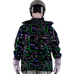 Math Linear Mathematics Education Circle Background Women s Zip Ski And Snowboard Waterproof Breathable Jacket by Apen
