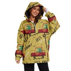 Childish Seamless Pattern With Dino Driver Women s Ski And Snowboard Waterproof Breathable Jacket by Apen