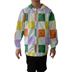 Board Pictures Chess Background Kids  Hooded Windbreaker by Maspions