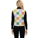 Board Pictures Chess Background Women s Button Up Puffer Vest View2
