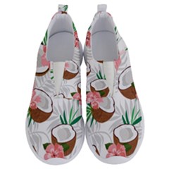 Seamless Pattern Coconut Piece Palm Leaves With Pink Hibiscus No Lace Lightweight Shoes by Apen