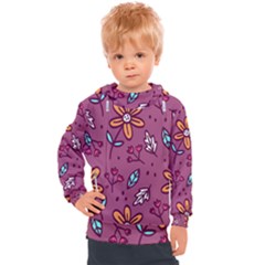 Flowers Petals Leaves Foliage Kids  Hooded Pullover by Maspions