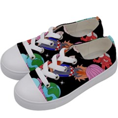 Girl Bed Space Planets Spaceship Rocket Astronaut Galaxy Universe Cosmos Woman Dream Imagination Bed Kids  Low Top Canvas Sneakers